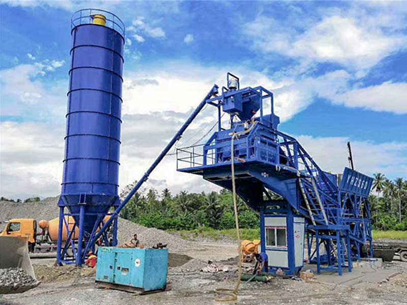the installation of batching plant mobile